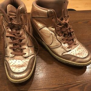 RARE! Rose gold heeled nikes
